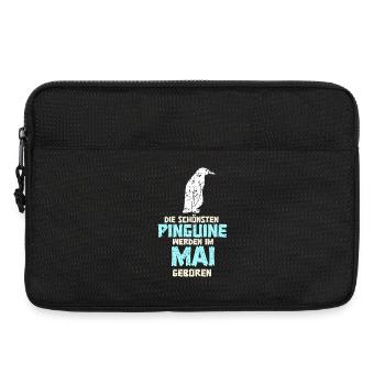 May Birthday Penguin Saying Funny - Laptop bag 13" - black - Front