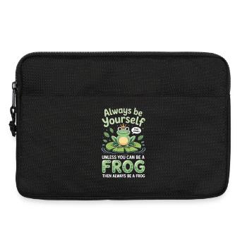 Sei immer du selbst, es sei denn, du kannst ein Frosch sein - Laptoptasche 13" - Schwarz - Vorne