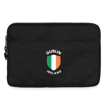 Dublin shield with the colours of Ireland - Laptop bag 13" - black - Front