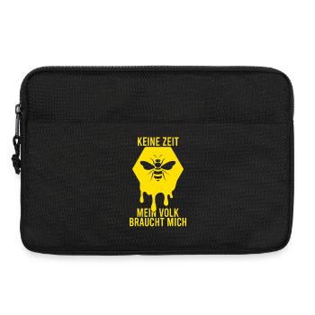 Keine Zeit mein Volk braucht mich Imker Imkerei - Laptoptasche 13" - Schwarz - Vorne