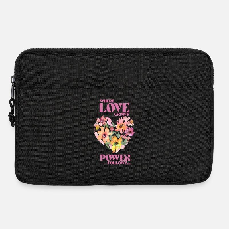 Where Love Grows, Love Follows - Laptoptasche 13" - Schwarz