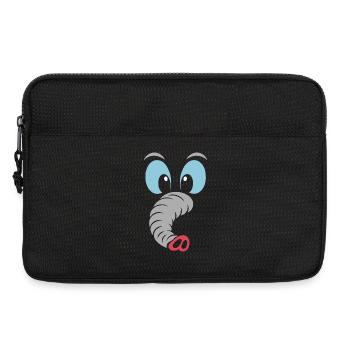 Éléphant | Déguisement de carnaval en costume de grand visage - Sacoche pour ordinateur portable 13 pouces - noir - Devant
