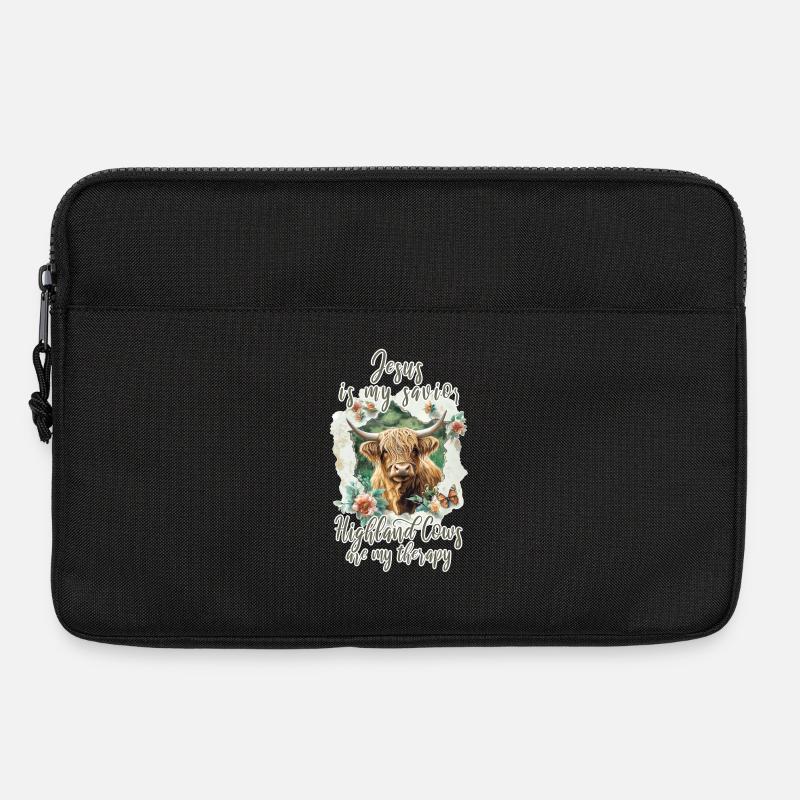 Hochlandrind Christlich - Laptoptasche 13" - Schwarz