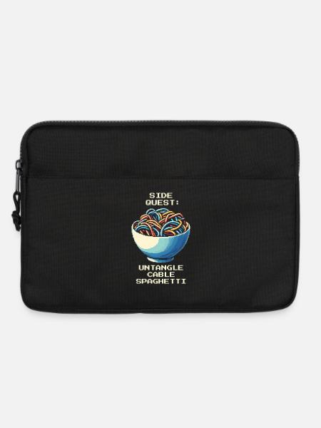 Kabelsalat entwirrt | Kabelmanagement - Laptoptasche 13" - Schwarz
