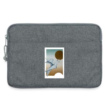 Origami Taube - Laptoptasche 13" - Grau meliert - Vorne