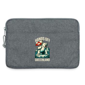 Hands Off Greenland Flag Arctic Polar Bear - Laptoptasche 13" - Grau meliert - Vorne