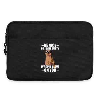 Sois gentil ou je vide le trompettiste - Sacoche pour ordinateur portable 13 pouces - noir - Devant