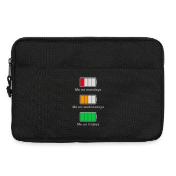 Ma batterie pendant la semaine - Sacoche pour ordinateur portable 13 pouces - noir - Devant