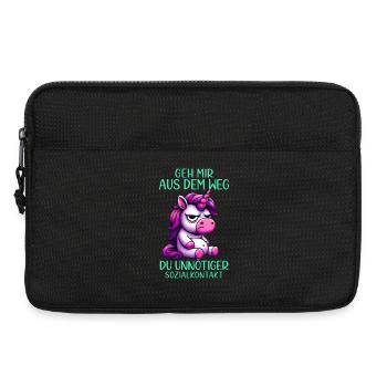 Get out of my way, you unnecessary social contact - Laptop bag 13" - black - Front