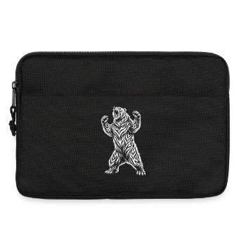 Motif de l’ours polaire tribal – Ours sauvage - Sacoche pour ordinateur portable 13 pouces - noir - Devant