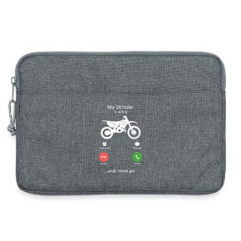 Ma moto m’appelle et je dois y aller - Sacoche pour ordinateur portable 13 pouces - gris chiné - Devant