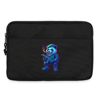 Neon Panda Söldner - Laptoptasche 13" - Schwarz - Vorne