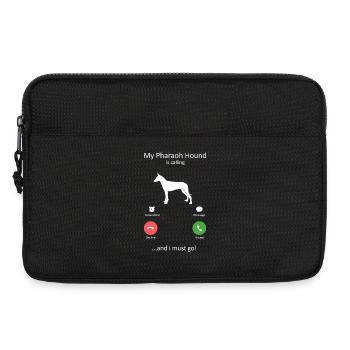 Le Chien du Pharaon appelle une alerte téléphonique du chien drôle - Sacoche pour ordinateur portable 13 pouces - noir - Devant