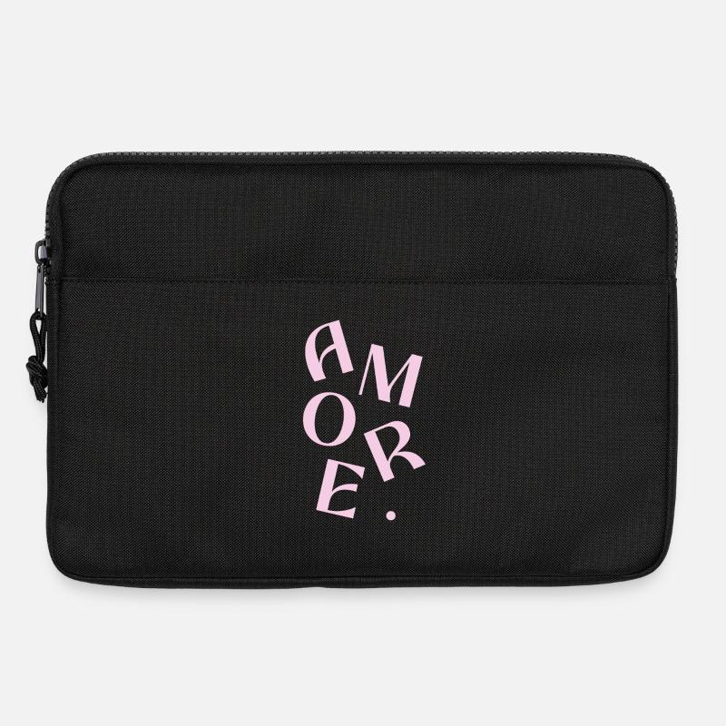 Amore Pink Typografie Fragment - Laptoptasche 13" - Schwarz