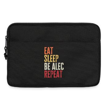 Essen, schlafen, Sei Alec, wiederhole Retro-Name - Laptoptasche 13" - Schwarz - Vorne