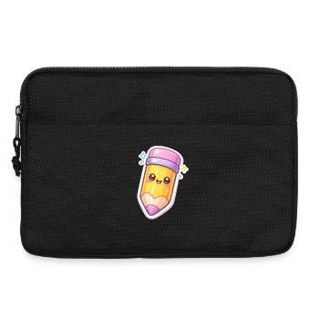 Kawaii Bleistift Glanz Design - Laptoptasche 13" - Schwarz - Vorne