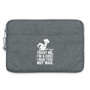 Ich bin Koch – Frieden statt Krieg - Laptoptasche 13" - Grau meliert - Vorne