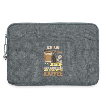 Kaffee Vater Vatertag Papa - Laptoptasche 13" - Grau meliert - Vorne