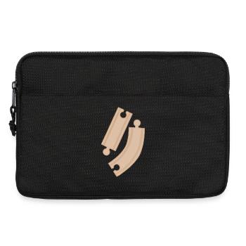 Wooden Curves Puzzle Pattern Rails - Laptop bag 13" - black - Front