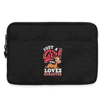 Girl That Loves Giraffes Cute - Laptop bag 13" - black - Front