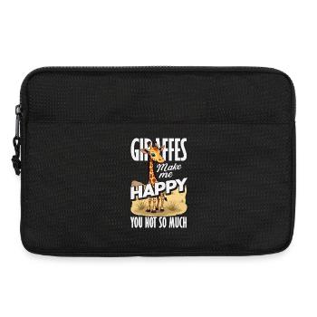 Giraffes make me happy - Laptop bag 13" - black - Front