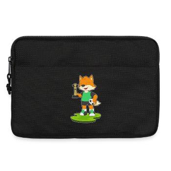 Fuchs Fußballspieler Fußball Sport - Laptoptasche 13" - Schwarz - Vorne