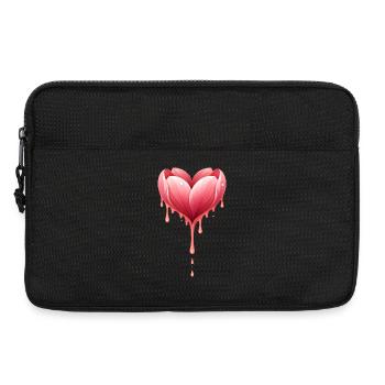 Illustration du cœur des fleurs de tulipe - Sacoche pour ordinateur portable 13 pouces - noir - Devant
