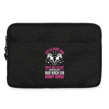 Steckenpferd Hobbyhorse Hobby Horsing - Laptoptasche 13" - Schwarz - Vorne