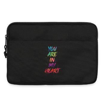 You Are In My Heart Color Text Painting Print - Laptop bag 13" - black - Front