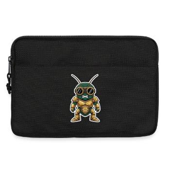 Cricket Guardian Steampunk Armor Golden Brass - Laptop bag 13" - black - Front