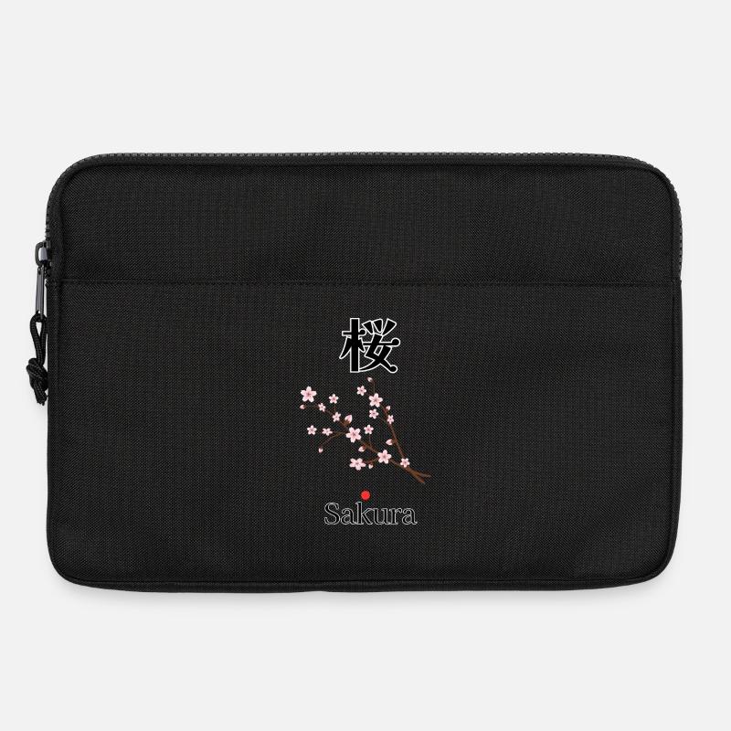 Sakura – Japanische Kirschblüte | Torii Apparel - Laptoptasche 13" - Schwarz