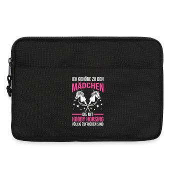 Steckenpferd Hobbyhorse Hobby Horsing - Laptoptasche 13" - Schwarz - Vorne