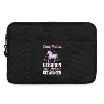 Reiten Pferdeliebhaber Reiterhof Pferde - Laptoptasche 13" - Schwarz - Vorne