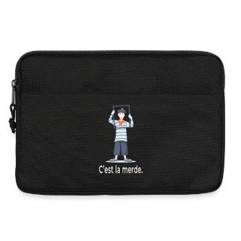 French Humor C’est La Merde Design - Laptoptasche 13" - Schwarz - Vorne
