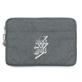 Rock 'n' Roll Lightning Bolt 3D-Logo - Laptoptasche 13" - Grau meliert - Vorne