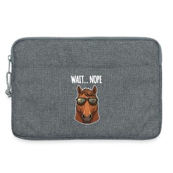 Funny Horse Sunglasses - Laptop bag 13" - heather grey - Front