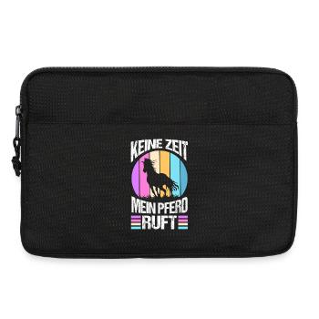 Reiten Pferdeliebhaber Reiterhof Pferde - Laptoptasche 13" - Schwarz - Vorne