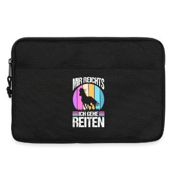 Reiten Pferdeliebhaber Reiterhof Pferde - Laptoptasche 13" - Schwarz - Vorne