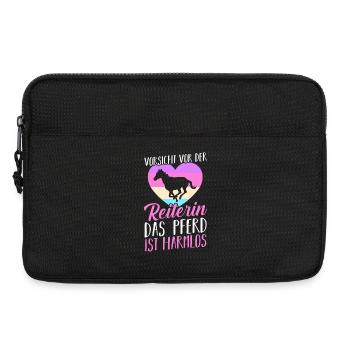 Reiten Pferdeliebhaber Reiterhof Pferde - Laptoptasche 13" - Schwarz - Vorne