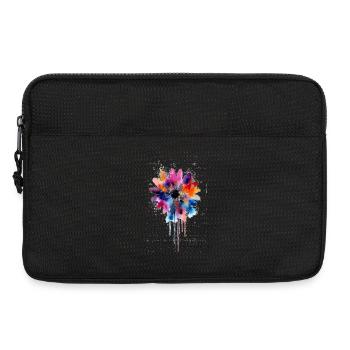 Watercolor Daisy Flower - Laptop bag 13" - black - Front