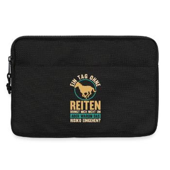 Reiten Pferdeliebhaber Reiterhof Pferde - Laptoptasche 13" - Schwarz - Vorne