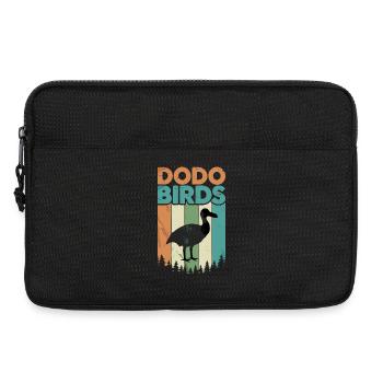  Dodo Birds Retro Vintage Ausgestorbener Vogel - Laptoptasche 13" - Schwarz - Vorne