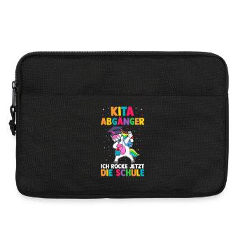 Kita Erste Klasse Einhorn Schüler Kindergarten - Laptoptasche 13" - Schwarz - Vorne