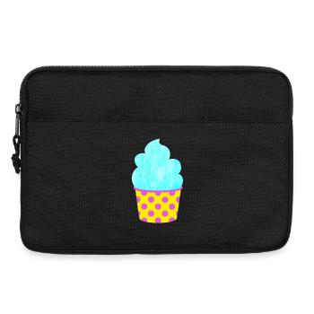 Eis Softeis Eiscreme Punkte Dots Sommer Pastell - Laptoptasche 13" - Schwarz - Vorne