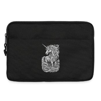 Himmlisches Einhorn in kunstvollen Wirbeln - Laptoptasche 13" - Schwarz - Vorne