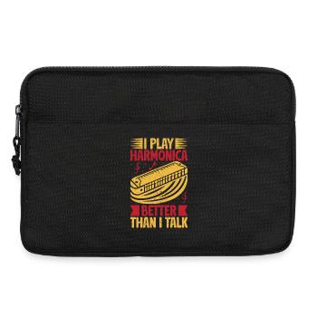 Funny Harmonica Player Play Better Than I Talk - Laptop bag 13" - black - Front