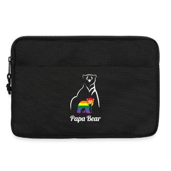 Papa Bear Rainbow Cub - Laptop bag 13" - black - Front