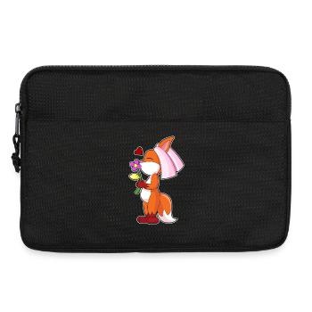 Fox Bridal Flower Wedding - Laptop bag 13" - black - Front