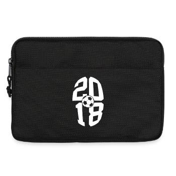 8 YEARS BORN 2018 FOOTBALL 8TH BIRTHDAY - Laptop bag 13" - black - Front