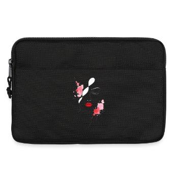 Woman face with red lips - Laptop bag 13" - black - Front